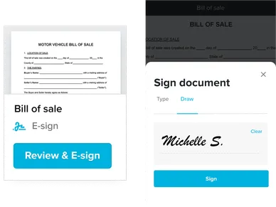 E-signing documents